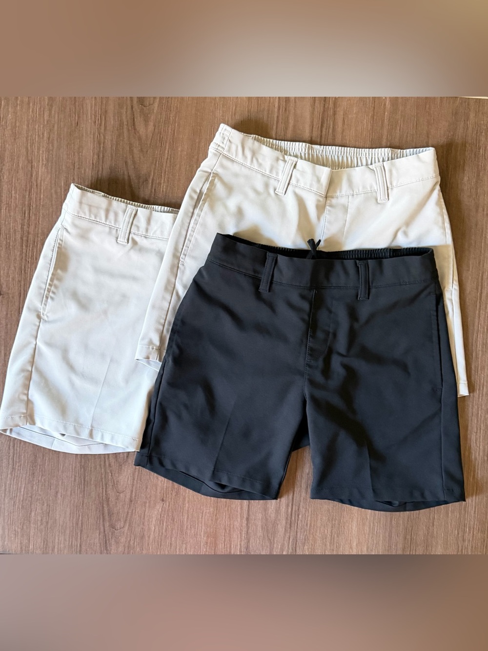 3 pack Adidas Boys Black Golf Shorts Small 9-10 Y